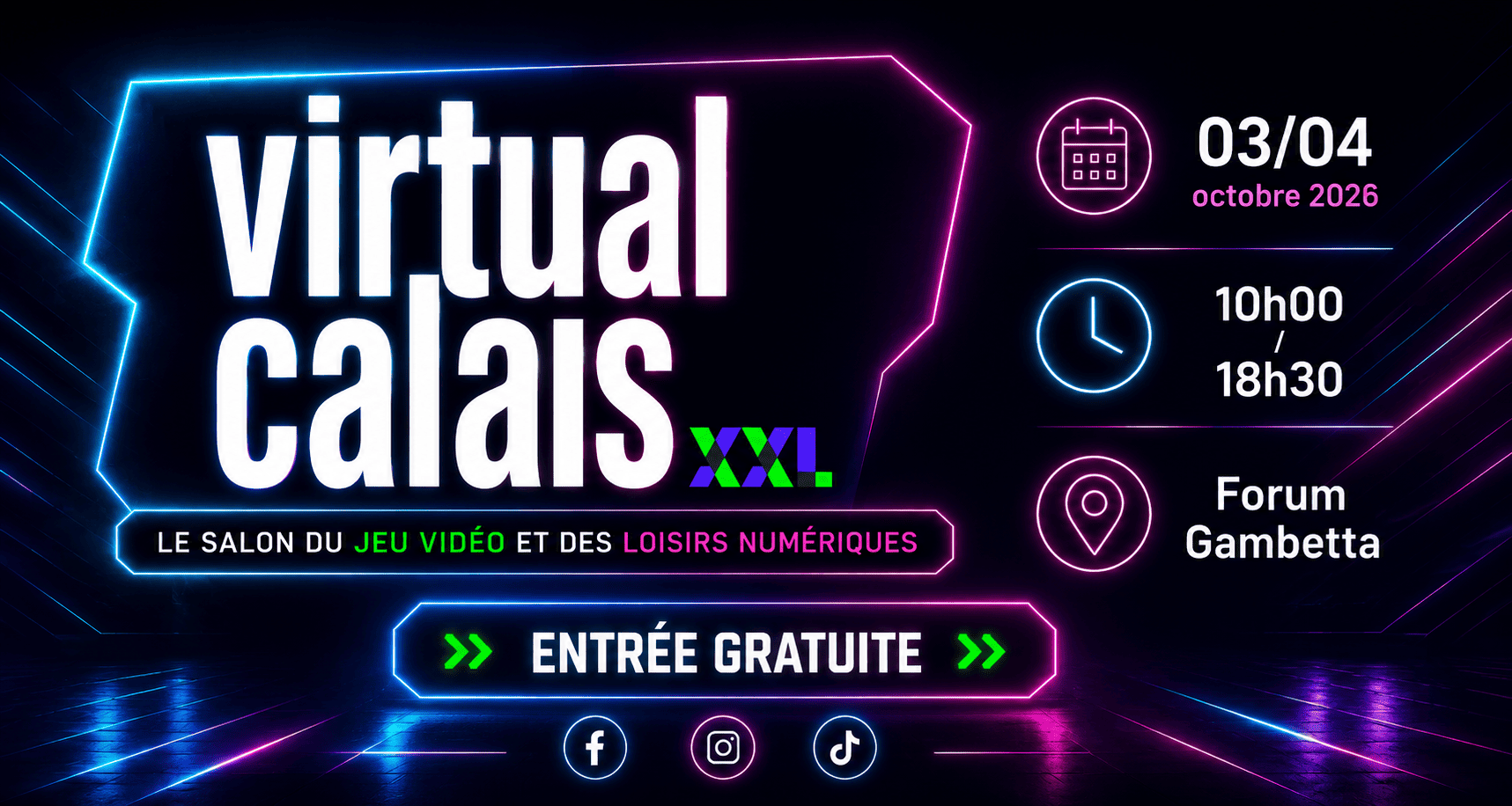 Virtual Calais XXL 2026 - Salon du jeu vidéo et des loisirs numériques